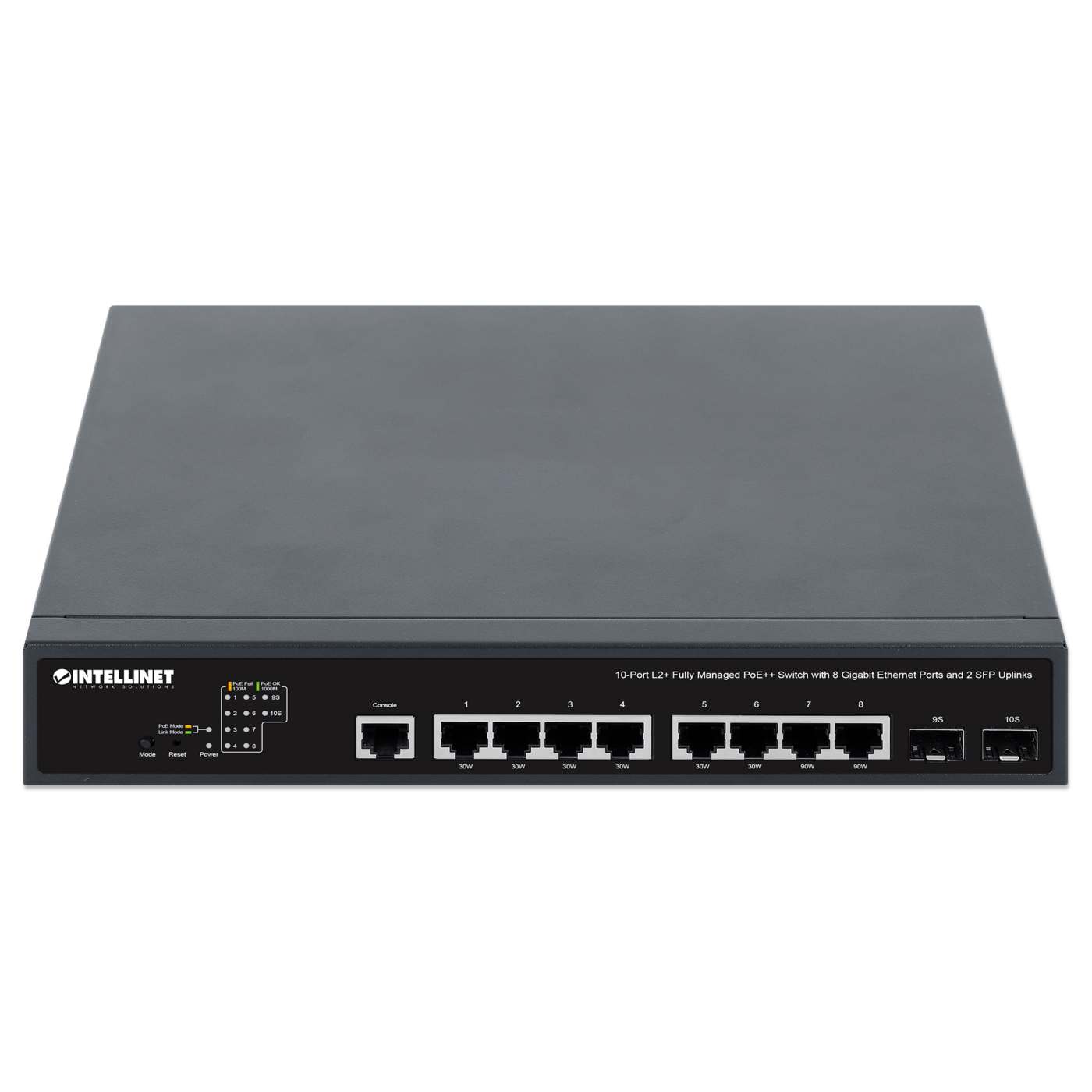 10-Port L2+ Fully Managed PoE++ Switch mit 8 Gigabit Ethernet-Ports und 2 SFP-Uplinks Image 4