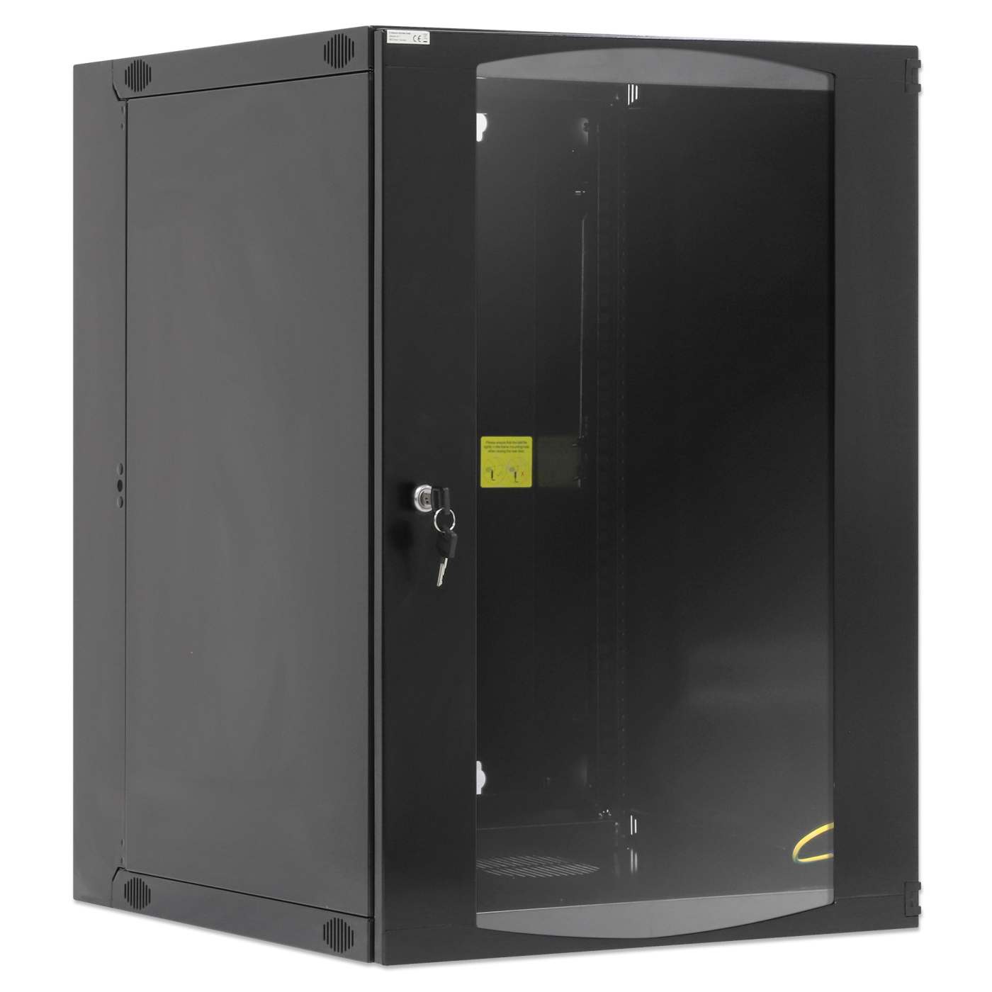 19" Wandverteiler mit Schwenkrahmen, 15 HE, 725 (H) x 540 (B) x 450 (T) mm, schwarz Image 2