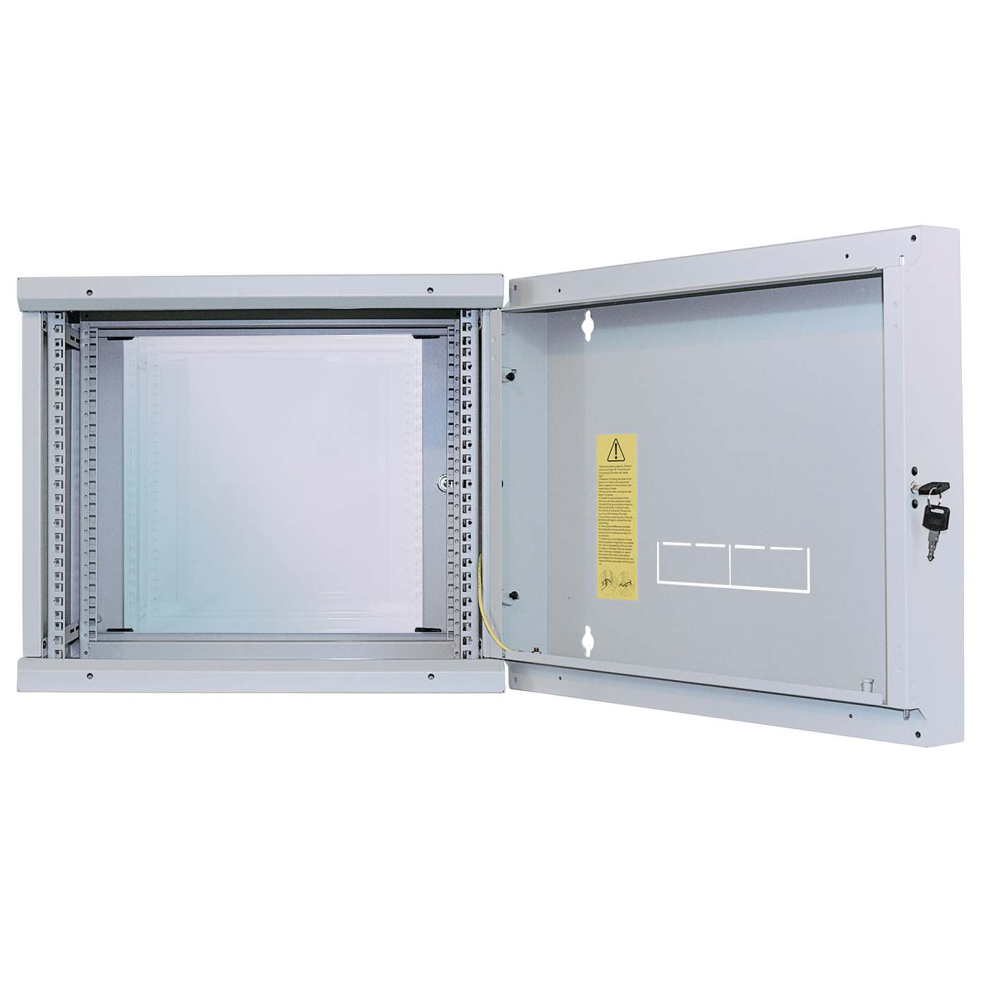 19" Wandverteiler mit Schwenkrahmen, 15 HE, 725 (H) x 540 (B) x 450 (T) mm, grau Image 7