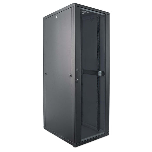 19" Netzwerkschrank, 32 HE, 1588 (H) x 600 (B) x 600 (T) mm, schwarz Image 2