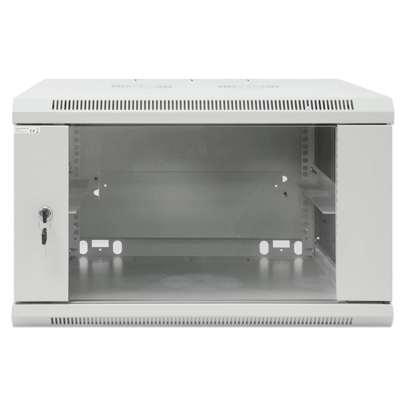 19" Wandverteiler, 6 HE, 370 (H) x 600 (B) x 600 (T) mm, grau Image 3