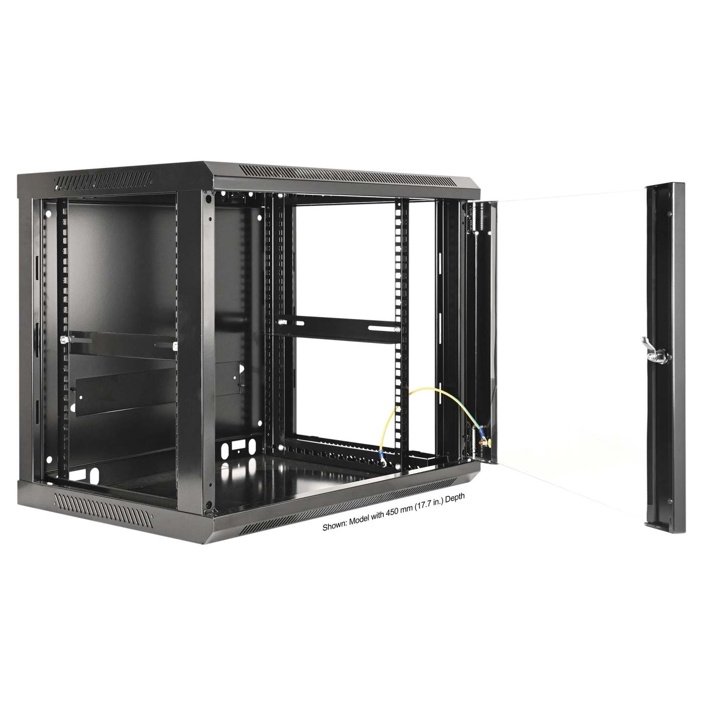 19" Wandverteiler, 9 HE, 500 (H) x 600 (B) x 600 (T) mm, schwarz Image 5