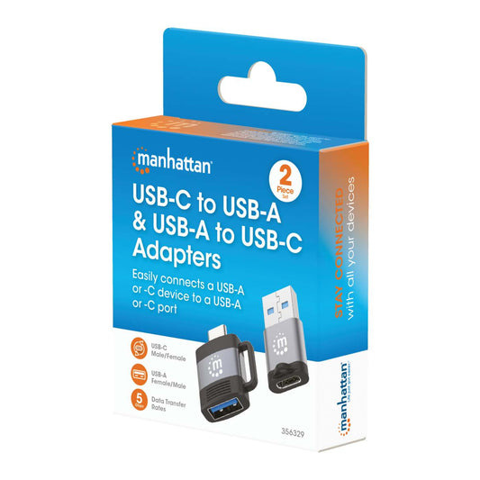 2-teiliges Set: USB-C auf USB-A-Adapter & USB-A auf USB-C-Adapter Packaging Image 2