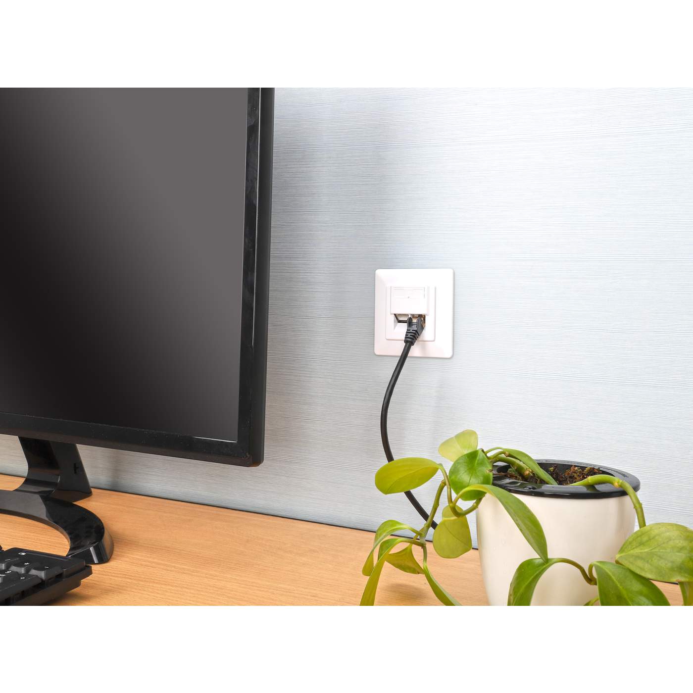 2-Port Cat6a 10G RJ45-Netzwerkdose, geschirmt Image 10