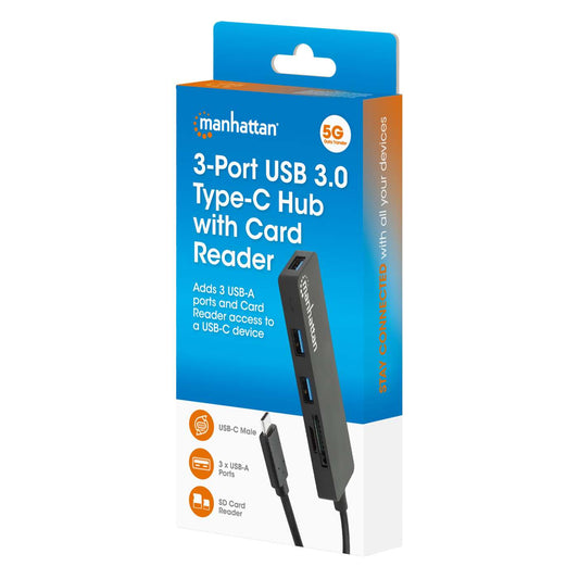 3-Port USB 3.0 Typ-C Hub mit Card Reader Packaging Image 2