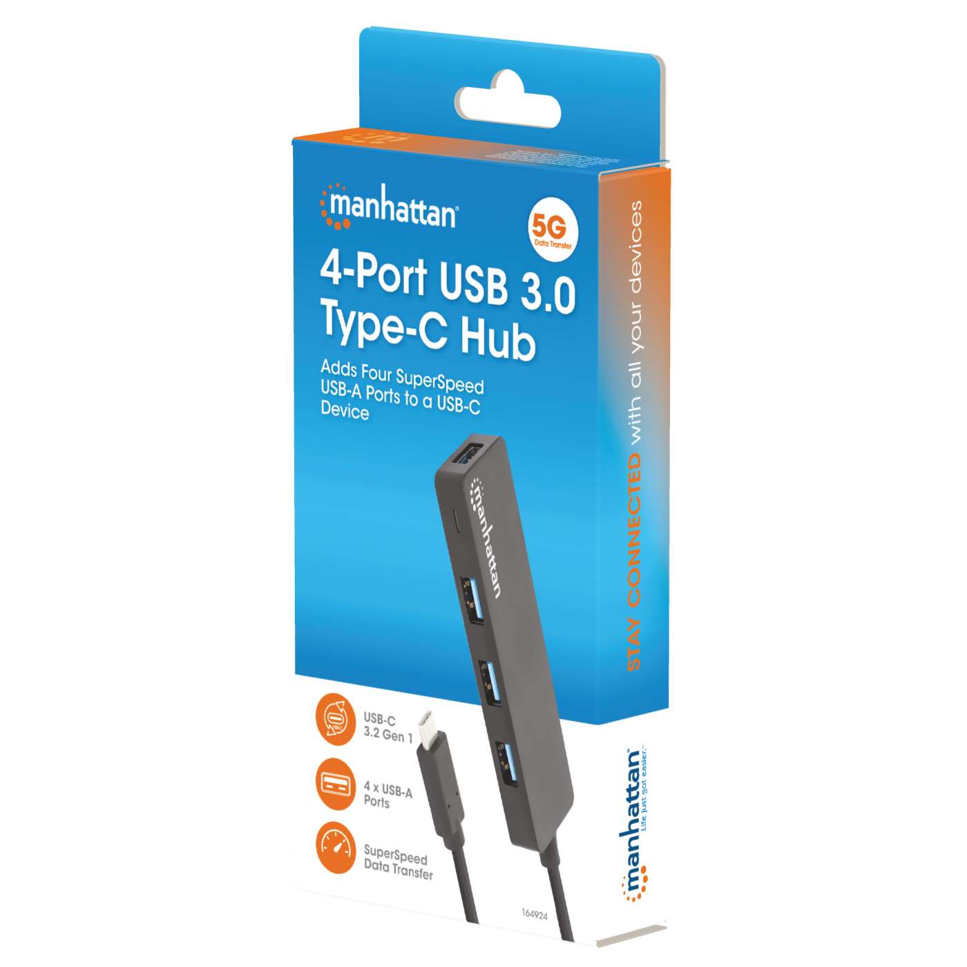 4-Port USB 3.0 Typ-C Hub Packaging Image 2