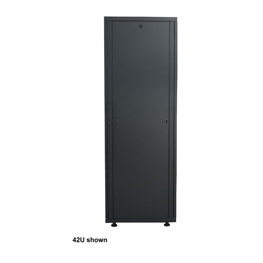 19" Netzwerkschrank, Basic Line, 22 HE, 1144 (H) x 600 (B) x 800 (T) mm, schwarz Image 1
