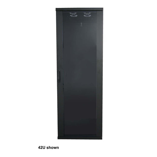 19" Netzwerkschrank, Basic Line, 32 HE, 1588 (H) x 600 (B) x 800 (T) mm, schwarz Image 2