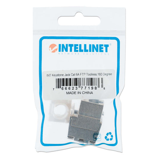 Cat6a 10G Keystone-Modul, geschirmt und werkzeuglos, silber Packaging Image 2