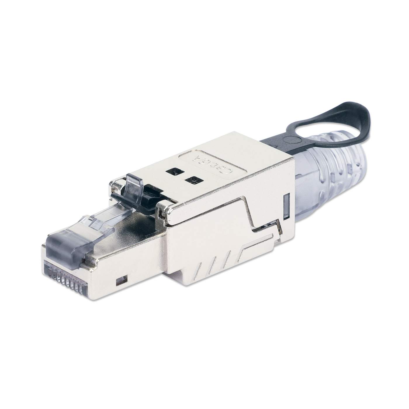 Cat6a 10G RJ45-Feldstecker mit Entriegelungslasche, geschirmt und werkzeuglos Image 1