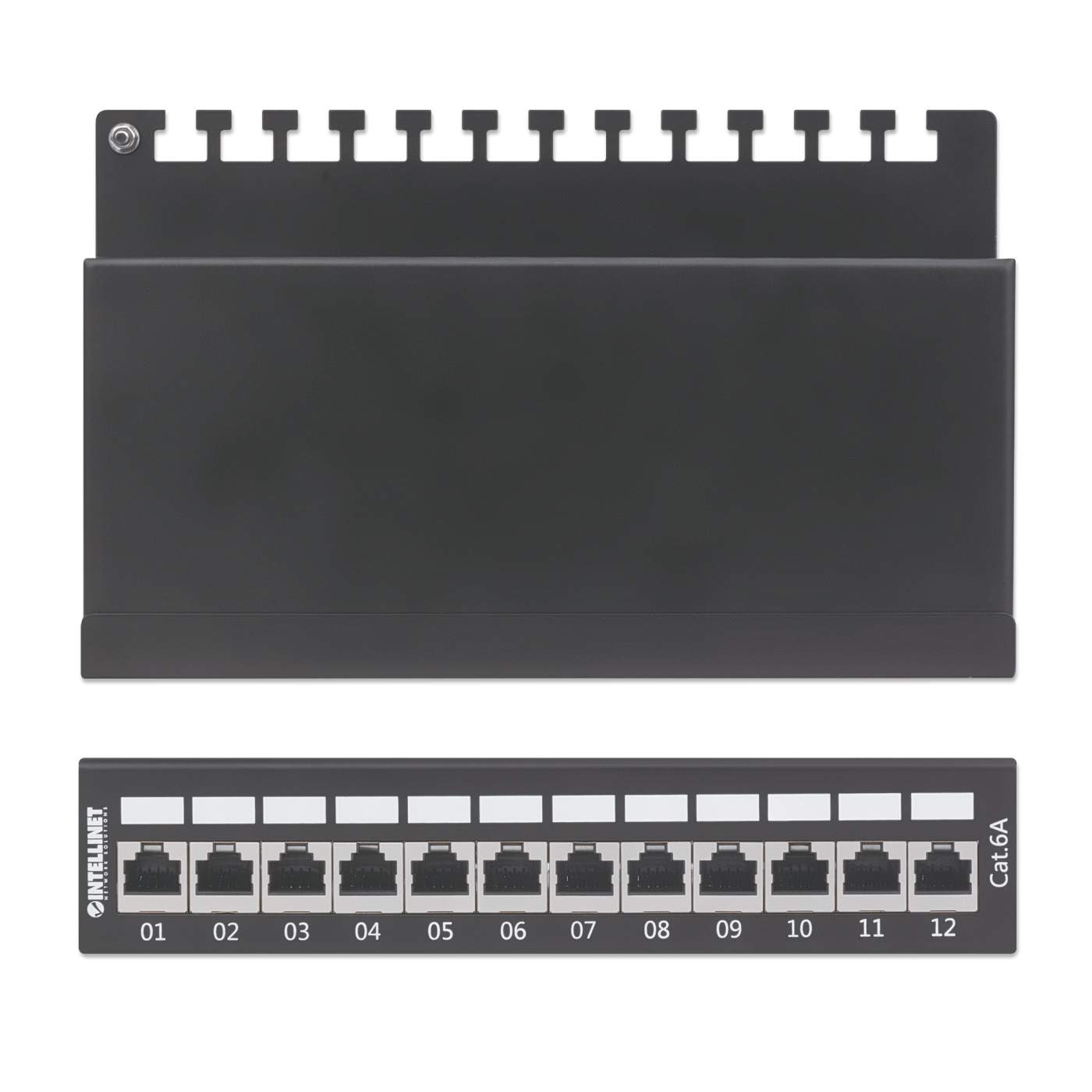 12-Port Cat6a Patchpanel, geschirmt Image 6