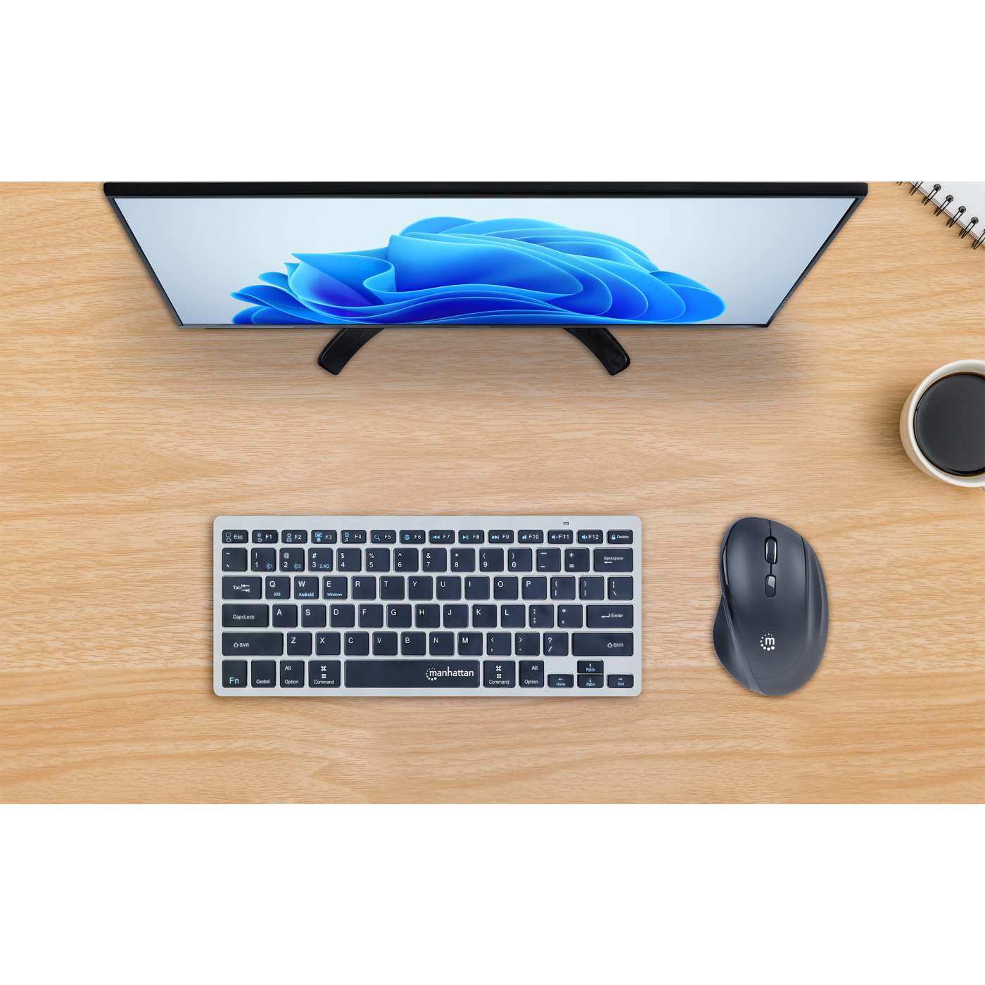 Ergonomische Kabellose Maus mit 2-in-1 USB-Empfänger Image 9
