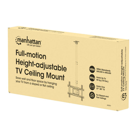 Höhenverstellbare TV-Deckenhalterung, neig- und schwenkbar Packaging Image 2