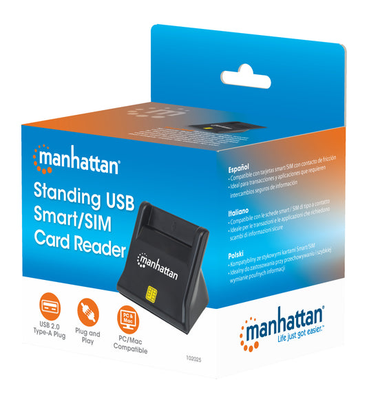 USB-A Chipkartenleser / Smartcard-Lesegerät mit Standfuß Packaging Image 2