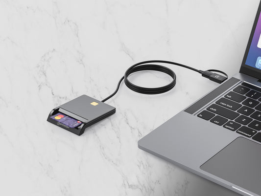 Chipkartenleser/ Smartcard-Lesegerät mit USB-C / USB-A Kombo-Stecker Image 2