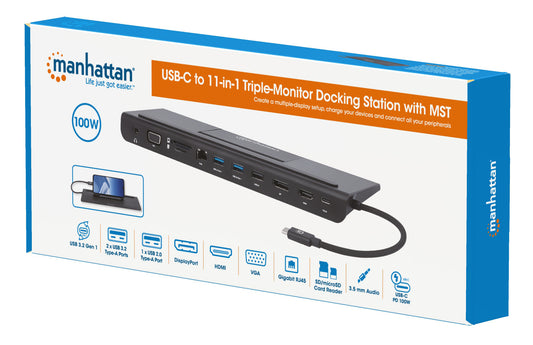 USB-C 11-in-1-Dockingstation mit MST für drei Monitore Packaging Image 2