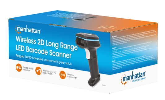 Kabelloser 2D Long Range LED-Barcodescanner Packaging Image 2