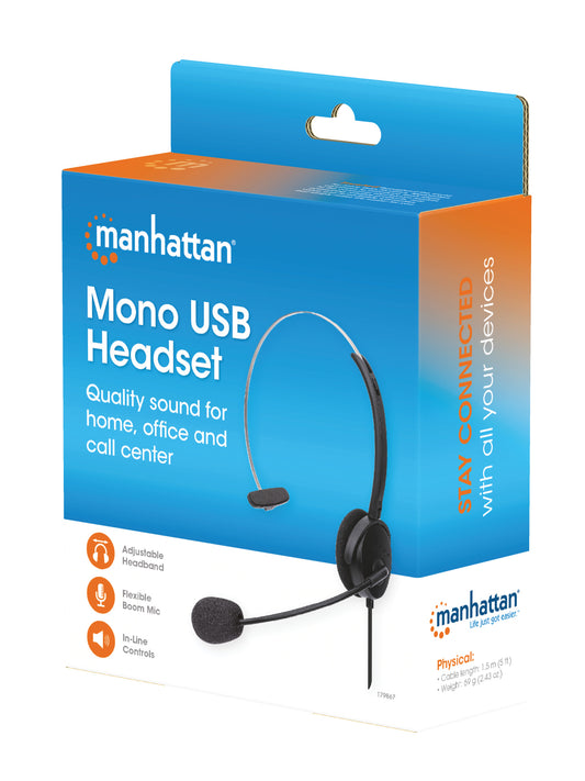Mono USB-Headset, On-Ear, Retailbox-Verpackung Packaging Image 2