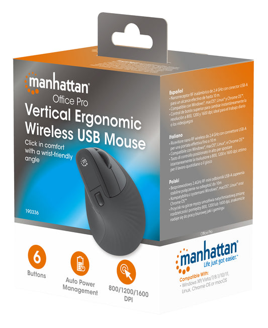 Vertikale Ergonomische Kabellose USB-Maus Packaging Image 2