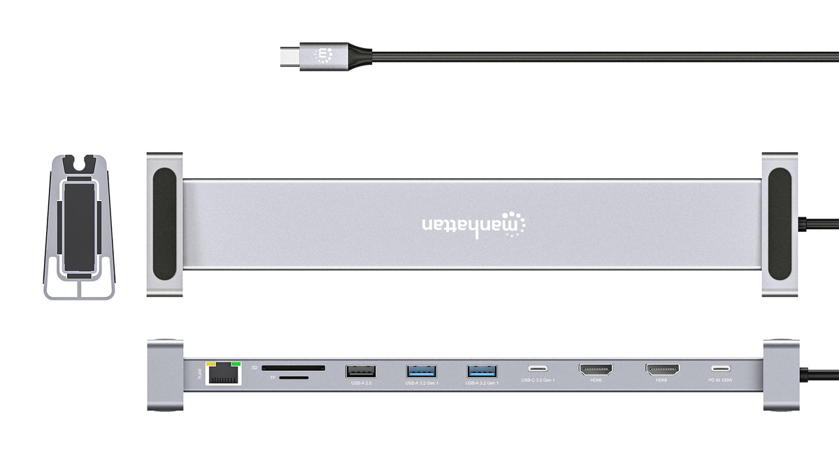 USB-C PD 10-in-1 Dual HDMI-Monitor 4K Dockingstation / Multiport-Hub Image 14