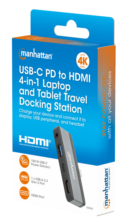 USB-C PD auf HDMI 4-in-1 Mobile Dockingstation für Tablet, Handy und Laptop Packaging Image 2