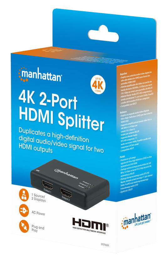 4K 2-Port HDMI-Splitter Packaging Image 2