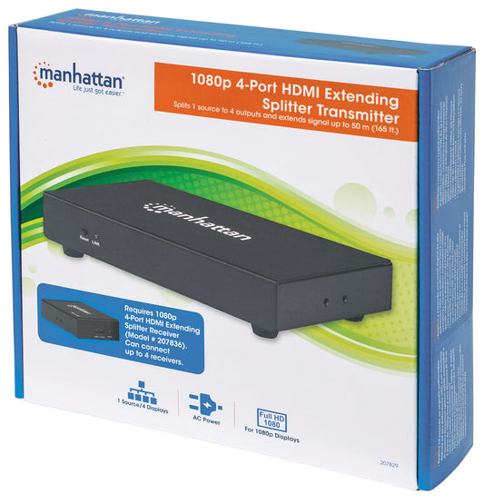 1080p 4-Port HDMI Extender/Splitter – benötigt Empfängermodul Art. 207836 Packaging Image 2