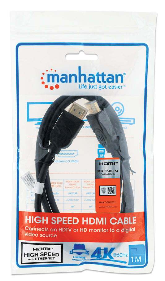 Zertifiziertes Premium High Speed HDMI-Kabel mit Ethernet-Kanal, 1 m Packaging Image 2