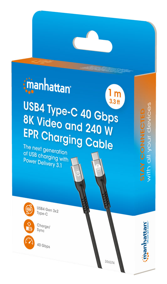 USB4 Typ C 40 Gbit/s 8K Video und 240 W EPR Ladekabel / PD 3.1 Packaging Image 2