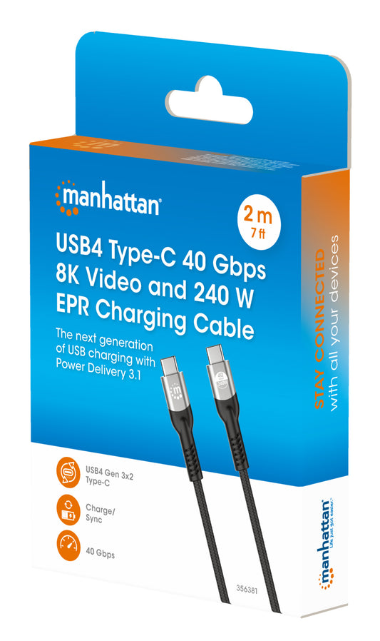 USB4 Typ C 40 Gbit/s 8K Video und 240 W EPR Ladekabel / PD 3.1 Packaging Image 2