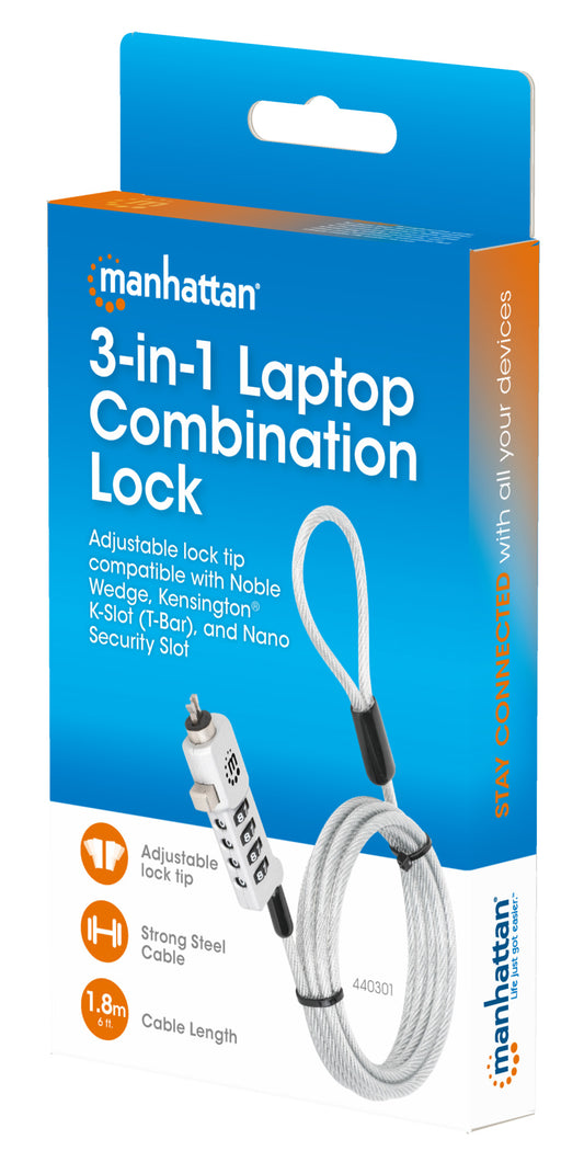 Universelles Laptopschloss mit Zahlencode für Noble Wedge®, Nano und K-Slot Packaging Image 2