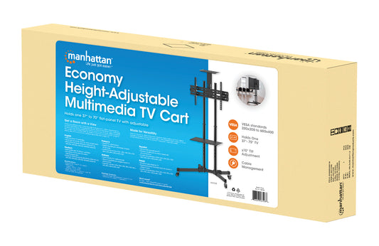 Multimedia TV-Ständer auf Rollen für 37 bis 70 Zoll, neigbar und höhenverstellbar Packaging Image 2