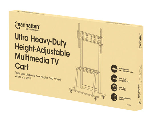 Multimedia TV-Ständer auf Rollen für 37 bis 100 Zoll, höhenverstellbar Packaging Image 2