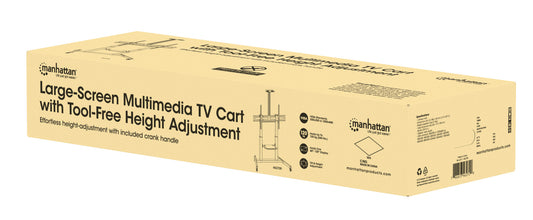Multimedia TV-Ständer auf Rollen für 60 bis 120 Zoll, neigbar und höhenverstellbar Packaging Image 2