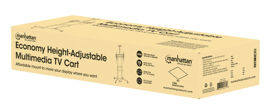 Multimedia TV-Ständer auf Rollen für 37 bis 70 Zoll, neigbar und höhenverstellbar Packaging Image 2