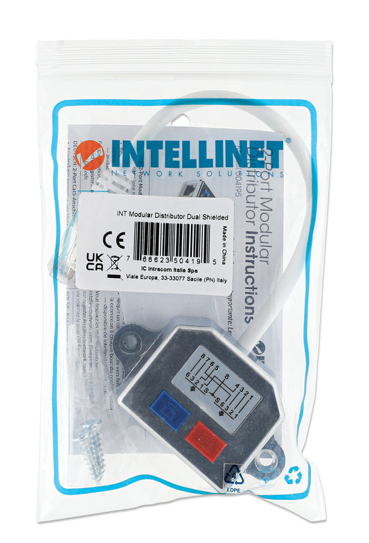 2-Port Cat5e-Anschlussteiler, doppelt geschirmt Packaging Image 2