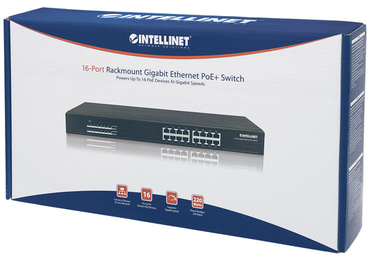 16-Port Gigabit Ethernet PoE+ Switch Packaging Image 2