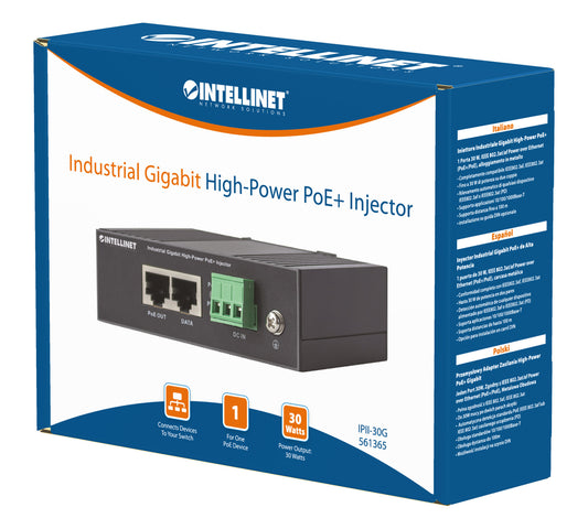Gigabit High-Power PoE+ Industrie-Injektor Packaging Image 2