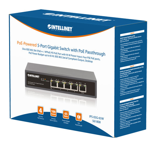PoE-Powered 5-Port Gigabit Switch mit PoE-Passthrough Packaging Image 2