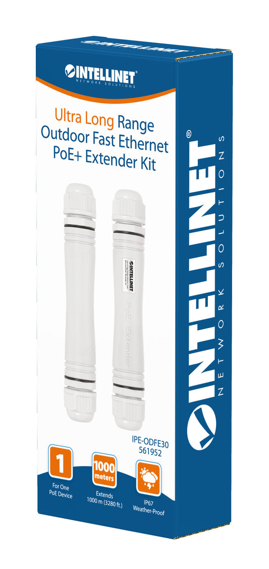Ultra Long Range Outdoor Fast Ethernet PoE+ Extender Set Packaging Image 2
