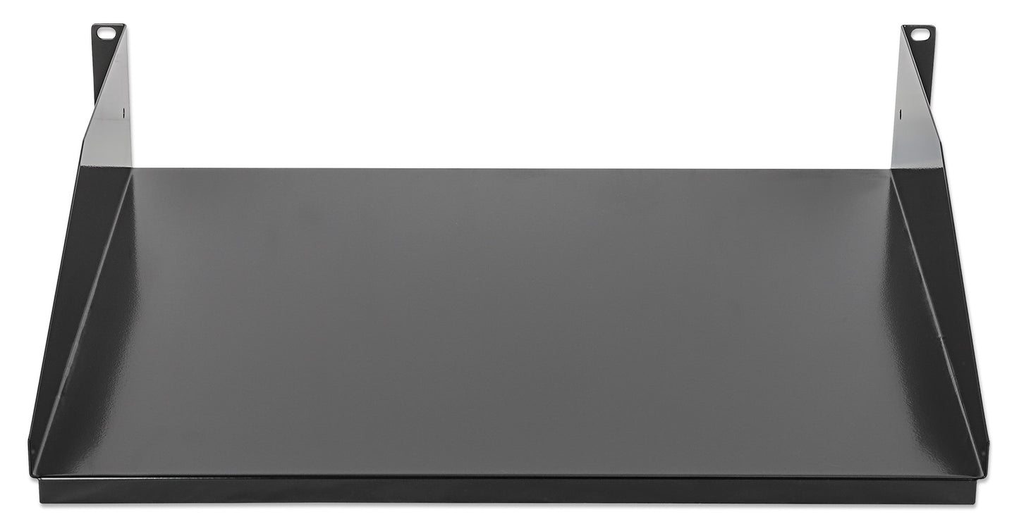 19" Fachboden zur Frontmontage, 2 HE, 400 mm Tiefe, schwarz Image 5