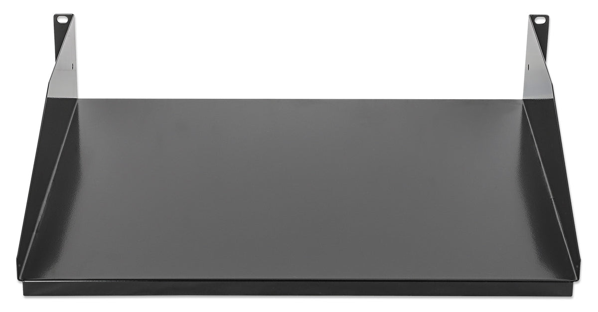 19" Fachboden zur Frontmontage, 2 HE, 400 mm Tiefe, schwarz Image 5