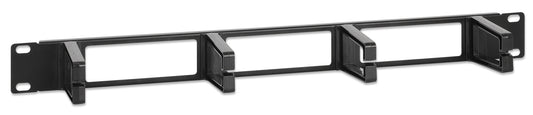 19" Kabeldurchführung, 1 HE, schwarz Image 2