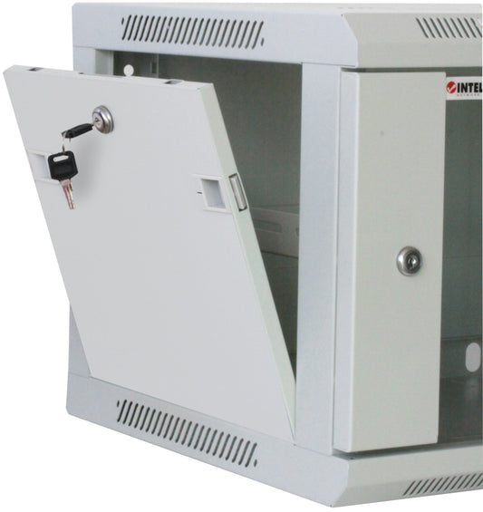 6 HE 19" Netzwerk-Wandverteiler, Standard Line, 450 mm Tiefe, grau Image 2