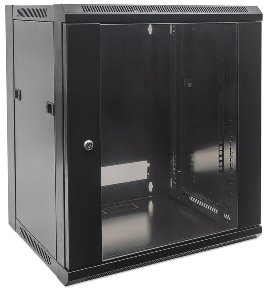 12 HE 19" Netzwerk-Wandverteiler, Standard Line, 450 mm Tiefe, schwarz Image 2