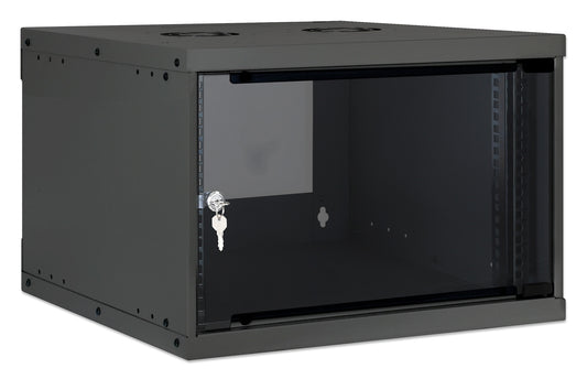 6 HE 19" Netzwerk-Wandverteiler, Basic Line, 400 mm Tiefe, schwarz Image 2