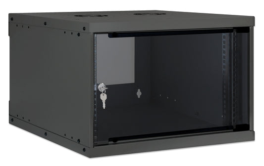 6 HE 19" Netzwerk-Wandverteiler, Basic Line, 560 mm Tiefe, schwarz Image 2