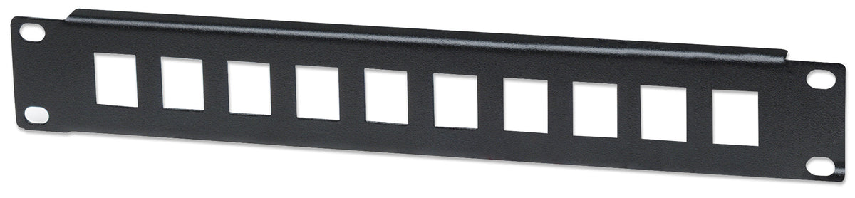 10" 10-Port Patchpanel, unbestückt, 1 HE Image 1