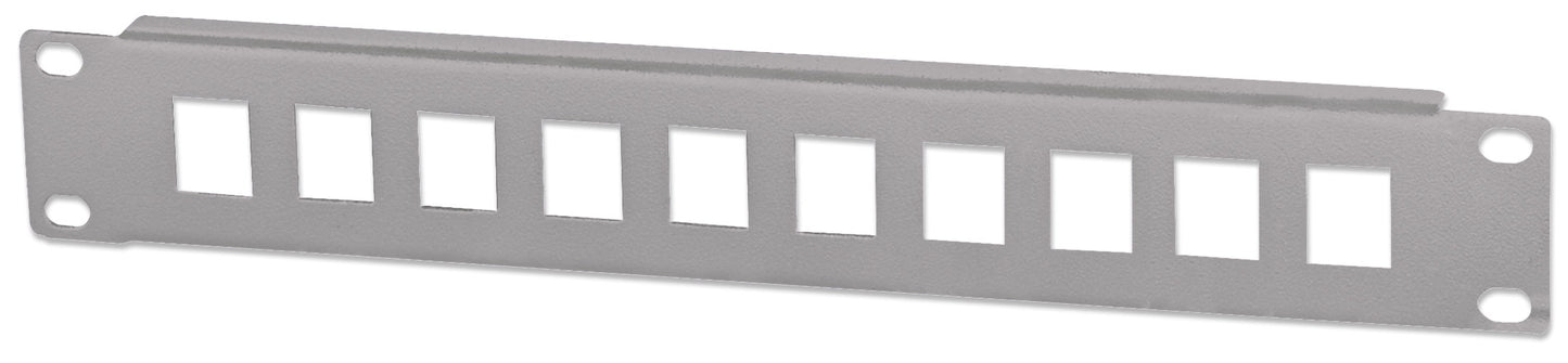 10" 10-Port Patchpanel, unbestückt, 1 HE Image 1