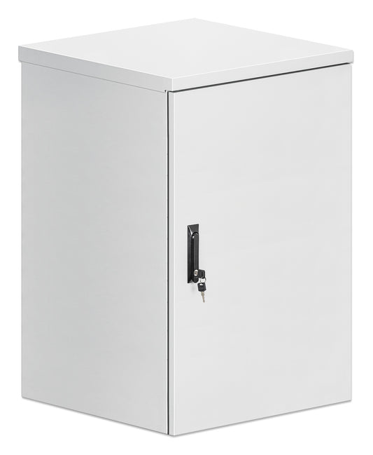 18 HE Industrieller IP55 19" Wandverteiler mit integrierten Lüftern, grau Image 2